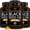 NOUA AGE Black Seed Seed Oil Softgel Capsule - Premium Cold-Pressed Nigella Sativa Producand ulei negru de seminte - Non-GMO & Vegetarian 90 Count (Pachet de 3)