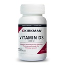 Kirkman - Vitamina D3 1000 UI - 120 capsule - Sprijină sănătatea imună - ajută la construirea de oase puternice - hipoalergice