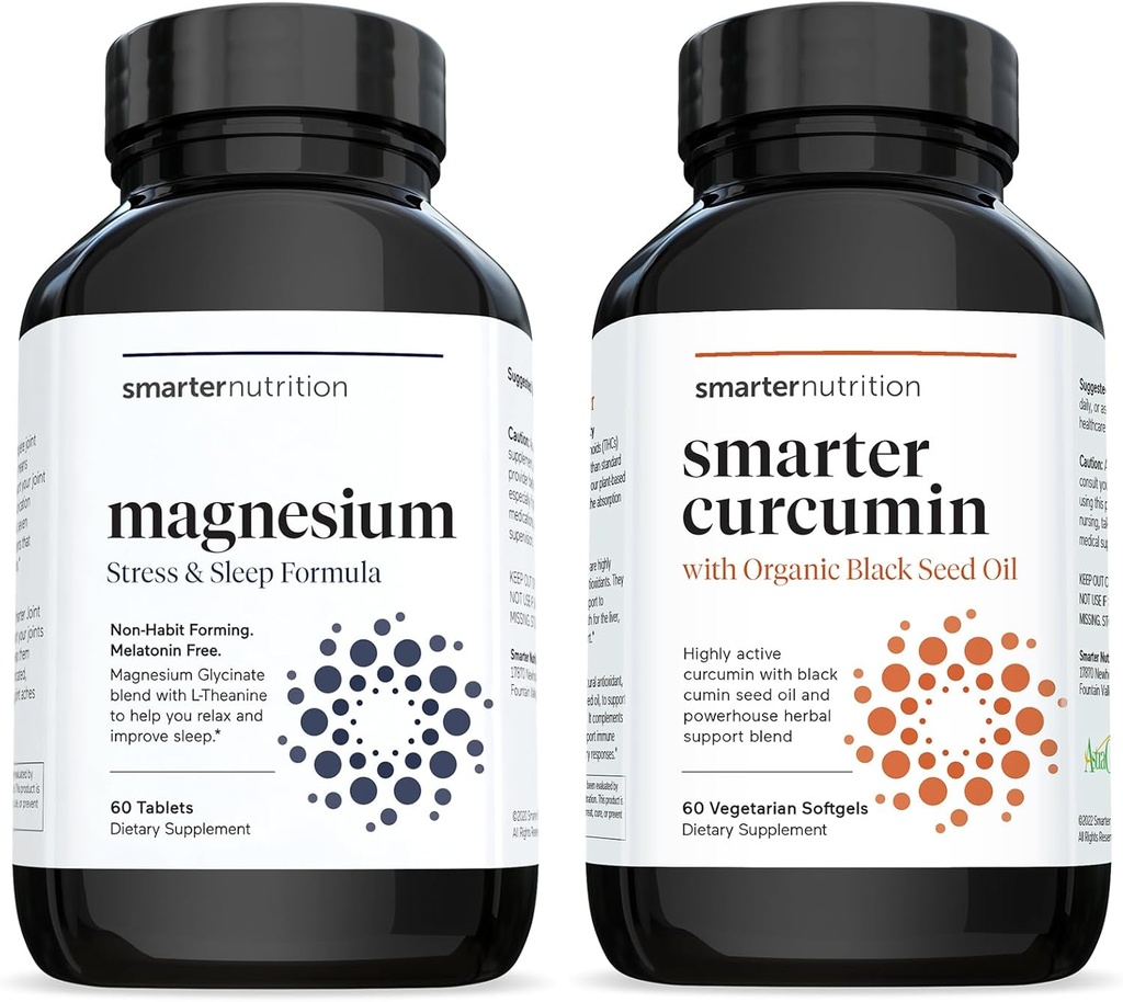 Tablete multi-active de magneziu & Curcumin Softgels - Potent & Biodisponibil, Curcumin Softgels active standardizate la 95% Tetrahidrocurcuminoide [1-Lonth Supply]