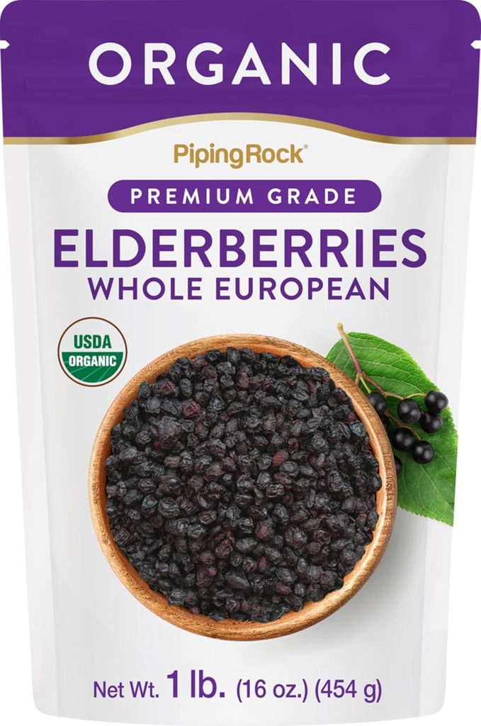 Piping Rock Elderberries Uscate Organic 