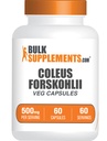 BulkSupplements.com Coleus Forskohlii Extract Capsule - Forskolin Supliment, Capsule Forskolin - Supliment vegetal, Gluten gratuit, 1 capsulă per Serving, 60 capsule (Pachet de 1)
