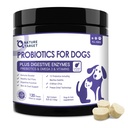 Natura Probiotice ŢINTĂ pentru câini, 6 Miliarde Freeze Probiotice pentru câini uscate cu prebiotice şi enzime, vitamine, Omega 3, pentru Digestive & Gut Health, Itch Relief, Reduce diaree, 120 Bites