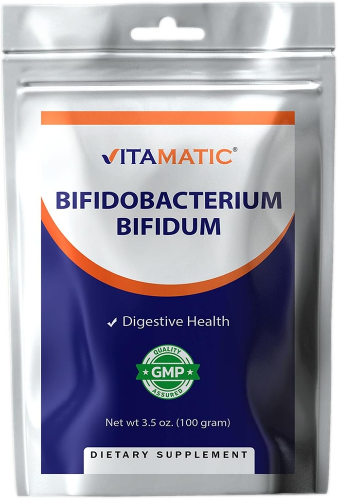 Vitamatic Bifidobactery Bifidum Powder Probiotic - Digestive Health Support - 100 Gram (3.5 OZ) - 100 Servings