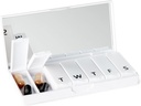 PORT X POLISH Designer Weekly Pill Box Organizator (Single 1X Daily, Crisp White) 