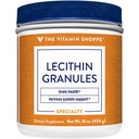 Vitamina Shoppe Lecithin Granule - Combinație naturală de acizi grași esențiali pentru a sprijini funcția cerebrală și nervoasă, 100% pe bază de soia, o dată pe zi (16 Once Powder)
