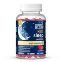 Bliss Mami lui copii somn Melatonin Gummies, Non Habit-Forming fără culori artificiale, arome sau gelatină - vârsta 3 ani + - Aroma de căpșuni - 100 de gume de somn