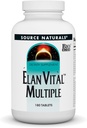 Sursa Naturals Elan Vital multiple - Suporte creier, inima, ficat, imun, energie Boost - 180 comprimate