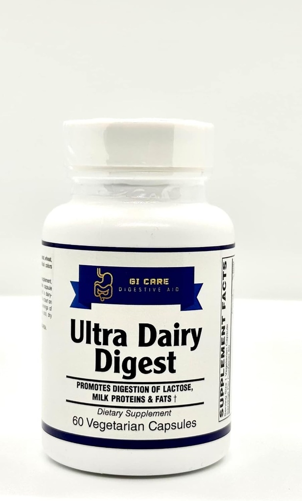 Ultra Dairy Digest- ajută la digestia de produse care conțin lactoză, Proteine de lapte și FATS lapte † (pentru lapte/Intoleranță lactate) 3-in-1 Formula