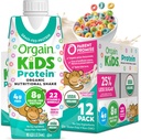 Orgain Organic Kids Proteina nutritionala Shake, Cereale de fructe - Copii snacks-uri cu 8g Proteina lactate, 22 Vitamine & Minerale, fructe si legume, Gluten Free, Soy Free, Non-GMO, 8.25 Fl Oz (Pachet de 12)