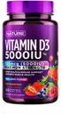 Construit de natură Chemable Vitamina D3 5000 UI - Vitamina D Supliment Chews 