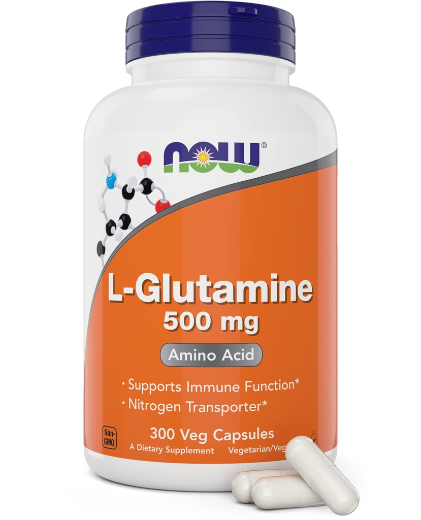 Acum L-Glutamine 500mg 300 Veg Capsule - non-GMO Supliment - Vegan Lglutamina Capace