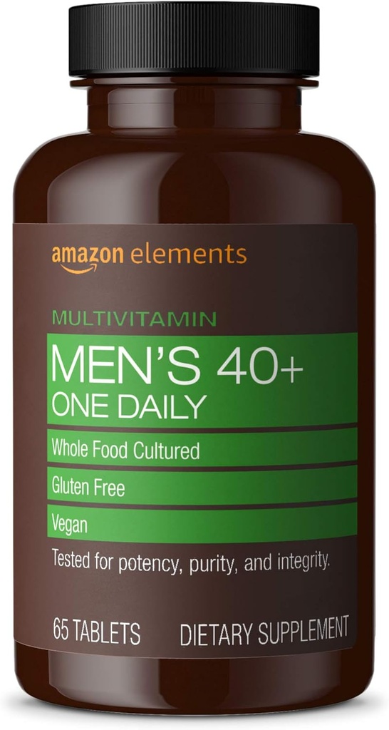 Elemente Men 40 + One Daily Multivitamine, Vegan, 65 comprimate, 2 luni de aprovizionare (Pachetul poate varia)