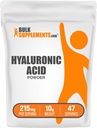 BulkSupplements.com Pulbere de acid hialuronic - sub formă de Hyaluronat de sodiu, suplimente de acid hialuronic - Grad alimentar, Gluten Free - 215 mg per Serving, 10g (0,35 oz) (Pachet de 1)