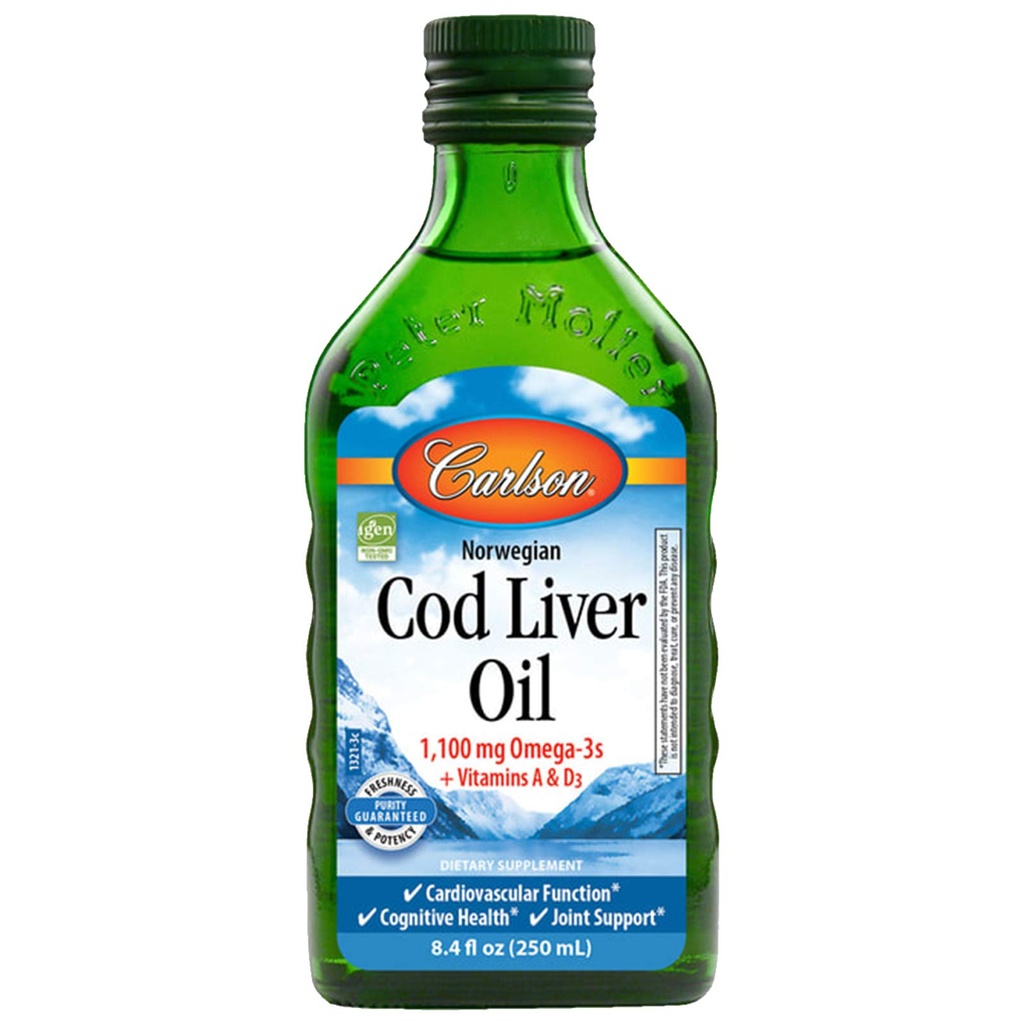 Carlson Norvegian Cod Ulei de ficat natural, 250ml