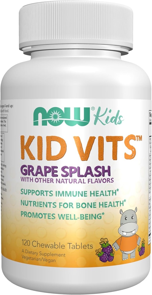Acum copii Suplimente, Kid Vits Multivitamine, Aroma de struguri, 120 comprimate masticabile