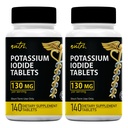 Comprimate de iod de potasiu (pachet de 2) 130 mg - 280 comprimate EXP 10/2032 - YODO Naciente - KI Pills - Yoduro de Potasio - Suplimente Nutri