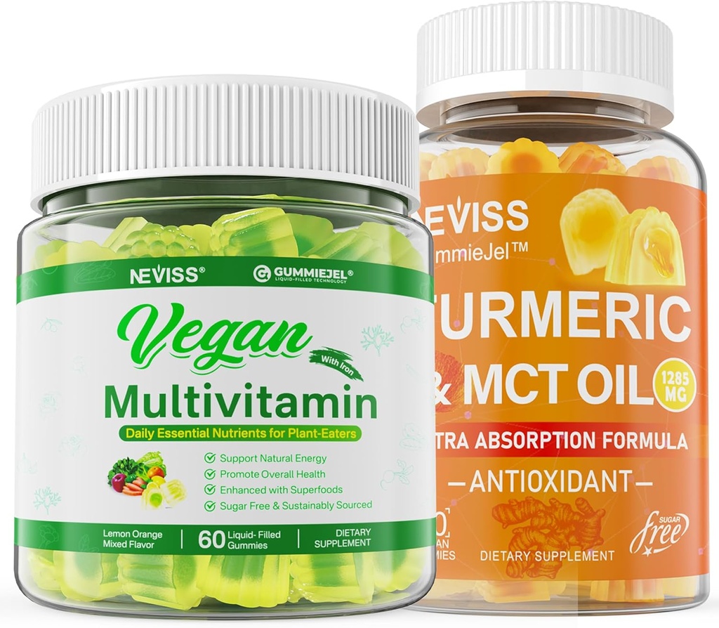 Gume ecologice Turmeric 1000mg cu multivitamine Vegane pentru Femei Barbati
