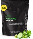 Livingood Daily Basic Greens Powder, Super Greens Drink Mix cu Spirulina, Broccoli, Kale, Wheat Grass & Chlorella, Organic Vegetal Blend, Vegan, Gluten Free, Non OMG, 30 Servings
