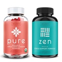 Ei binePath Oţet de cidru de mere pure cu Gumiile Mama & Zen Suplimente de susţinere a dispoziţiei Bundle - Detox & Calm Energetic Combination, Vegan, 60 Cts Fiecare