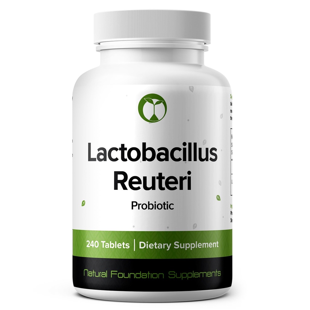Lactobacillus Reuteri Suplimentul Probiotic 240 Tablete 3 Miliarde Probiotice CFU pentru bărbaţi şi femei Susţine Intestinal Digestive & Gut Health (240, Lactobacillus Reuteri)