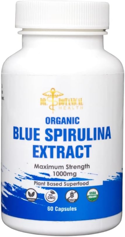 Capsulele de Spirulina albastră - Organice - 1000 mg - 60 capsule