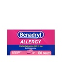 Benadryl Ultimabs Alergie Medicina, 25 mg difenhidramină HCl Antihistaminice tablete pentru refrigerare şi alergie Relief de simptome cum ar fi Strănut, Runny Nose, Itchy Eyes & Throat, Hay Fever, 100 Count Tablets
