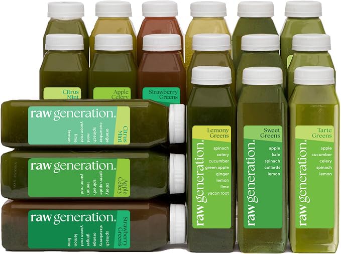 Raw Generation 3-Day Detox Cleanse – 23% Less Sugar Than Other Cleanses | Detox Your Body | Reset Your Diet & Support Weight Loss | Improved Energy | Clearer Skin | Improved Gut Health