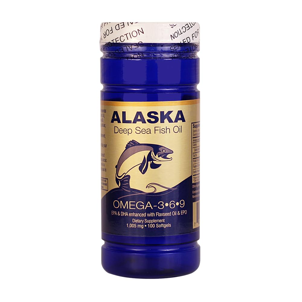 Alaska Ulei de pește de adâncime, Omega 3,6,9 1000 Mg 100 Softgels de la BCN