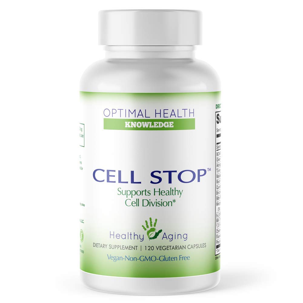 CELL STOP - Suport puternic pentru divizia celulară, Propriety Blend include Curcumin, Ceai Verde, Reishi Mushroom, Turcia Tail Mushroom, Broccoli Extract, 1,3/1,6 Beta Glucan, și alții - 120 Veggie capsule