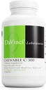 DaVinci Labs Chewable C-300 - Supliment pentru a sprijini Immune Health, Colesterol și Colagen Production - Cu vitamina C, Pectin și mai mult - Gluten-Free - Orange Ananas Flavor - 90 comprimate vegetariene