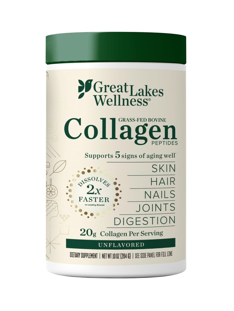 Marile Lacuri Wellness Colagen Peptides Powder for Skin, Hair, Nails, Joints & Digestion - Nearomated - Dizolvare rapidă Hidrolyzed, Non-GMO, Keto, Kosher - 10 oz