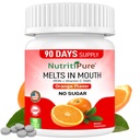 Supliment de fier masticabil pentru femei/bărbaţi (Carbonil fier 18 mg cu vitamina C 30 mg) comprimat în aromă portocalie 90 Count (1)