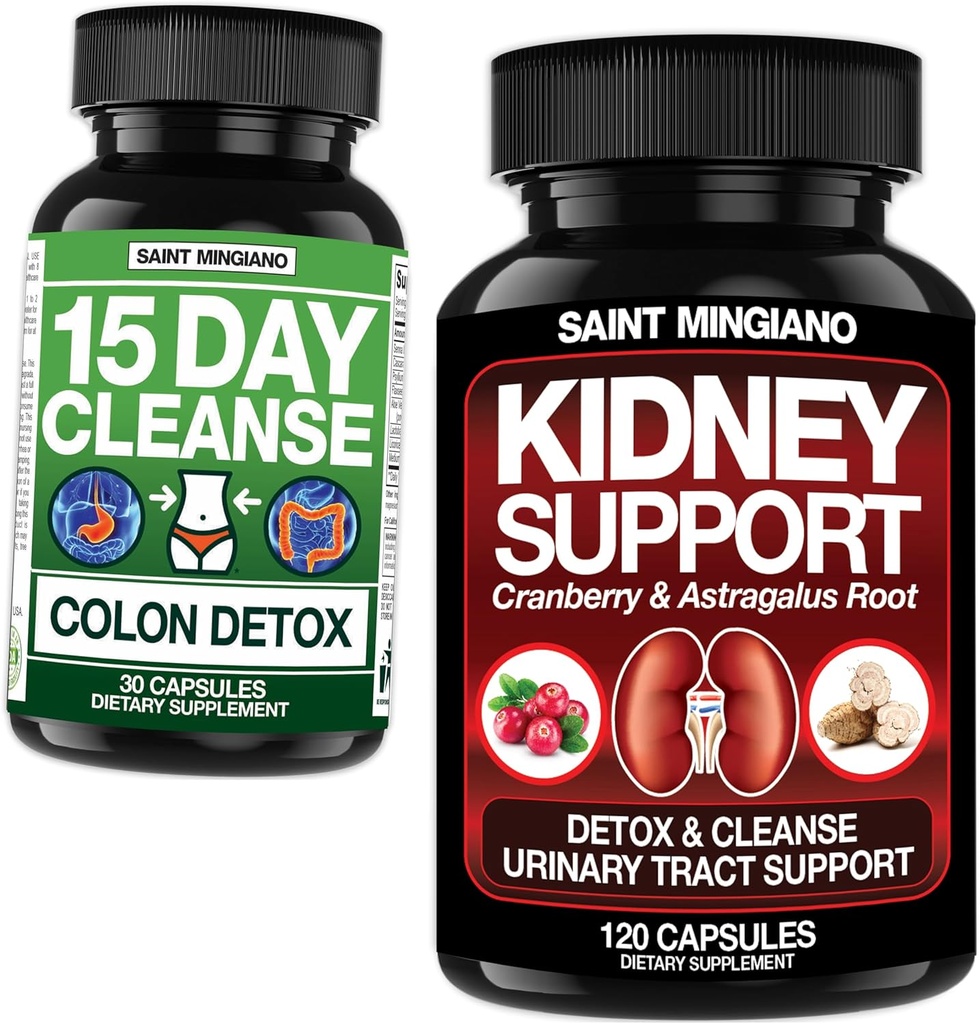 Suport renal Dezintoxicare & Reparare 120 Capace - Împreună cu - 15 zile Cleanse 