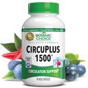 Alegerea botanică CircuPlus 1500 - Heart Health & Circulation and Vein Supplement - Vitamina B1, Cayenne Pepper, Hawthorn, Ginkgo Biloba pentru adulți Bărbați și femei (90 capsule)