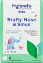 Hyland's Kids Stuffy Nose and Sinus Tablets, Rece Medicine for Children Ages 2 and Up, Heaches Relief and Nasal Decongestant, Quick Dissolving Tablets, 50 Count