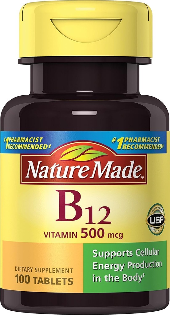 Natura Made Vitamina B-12 500 mcg Comprimate 100 ea (Pachet de 2)
