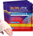 BurnFix® - 4 Pack-Burn Gel Dressing 4 x 4" Burn Care Cream Tratamentul de prim ajutor. Relief durere imediată Hydrogel Burn Dressing pentru 1st, 2nd grad Burns, Razor & Sunburns pentru acasă, locul de muncă, incendiu, EMS