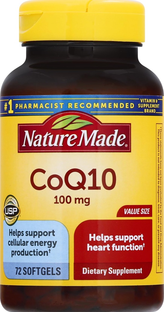 CoQ10 100 mg Softgels, 72 Valoarea nominală pentru sănătatea inimii