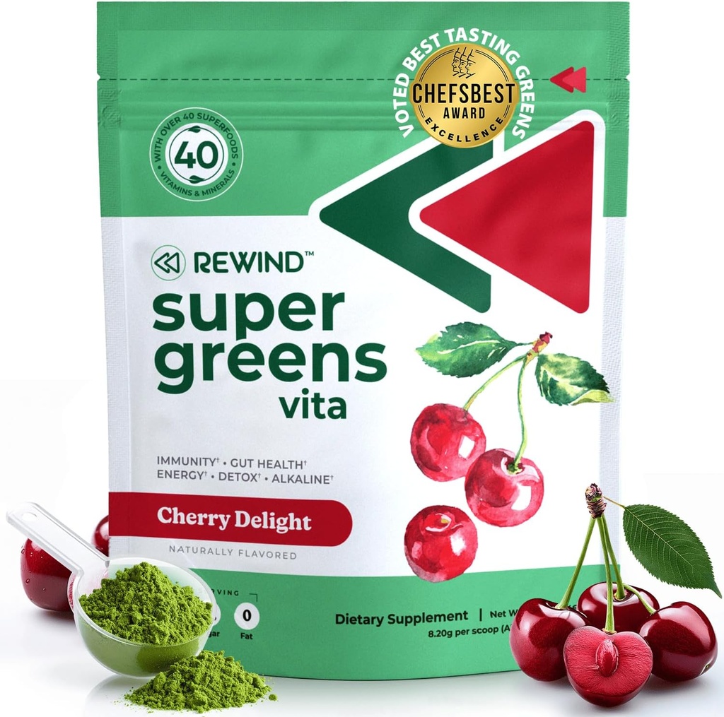 Cel mai bun de Tasting Super Greens Powder cu 40+ Superfoods 