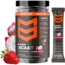 MTN OPS BCAA Powder 2:1:1 Aminoacidi Suplimentul pulbere pentru recuperare rapidă musculare & repararea cu Zero Zahăr & Gluten gratuit - 20-Servings, Strawberry Dragon fructe Trail Packs