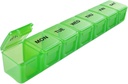 Sukuos Extra Large 7 Ziua Organizator Pill Easy to Open, Weekly Pill Box Daily Medicine Case cu clar Lid, Silkscreen Printed Vitamin Holder for Fish Oils or Supplements (Green)