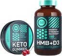 HMB WILD cu vitamina D3 și Keto MCT Gummies de ulei energie Chews putere și de recuperare Bundle