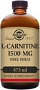 Solgar L-Carnitina 1500 mg lichid, 16 oz. - Aroma naturala de lamaie - sanatatea inimii - Sprijina energia, metabolismul, exercitii de rezistenta si recuperare - non-GMO, Vegan, gluten & lactate - aproximativ 31 Serviri