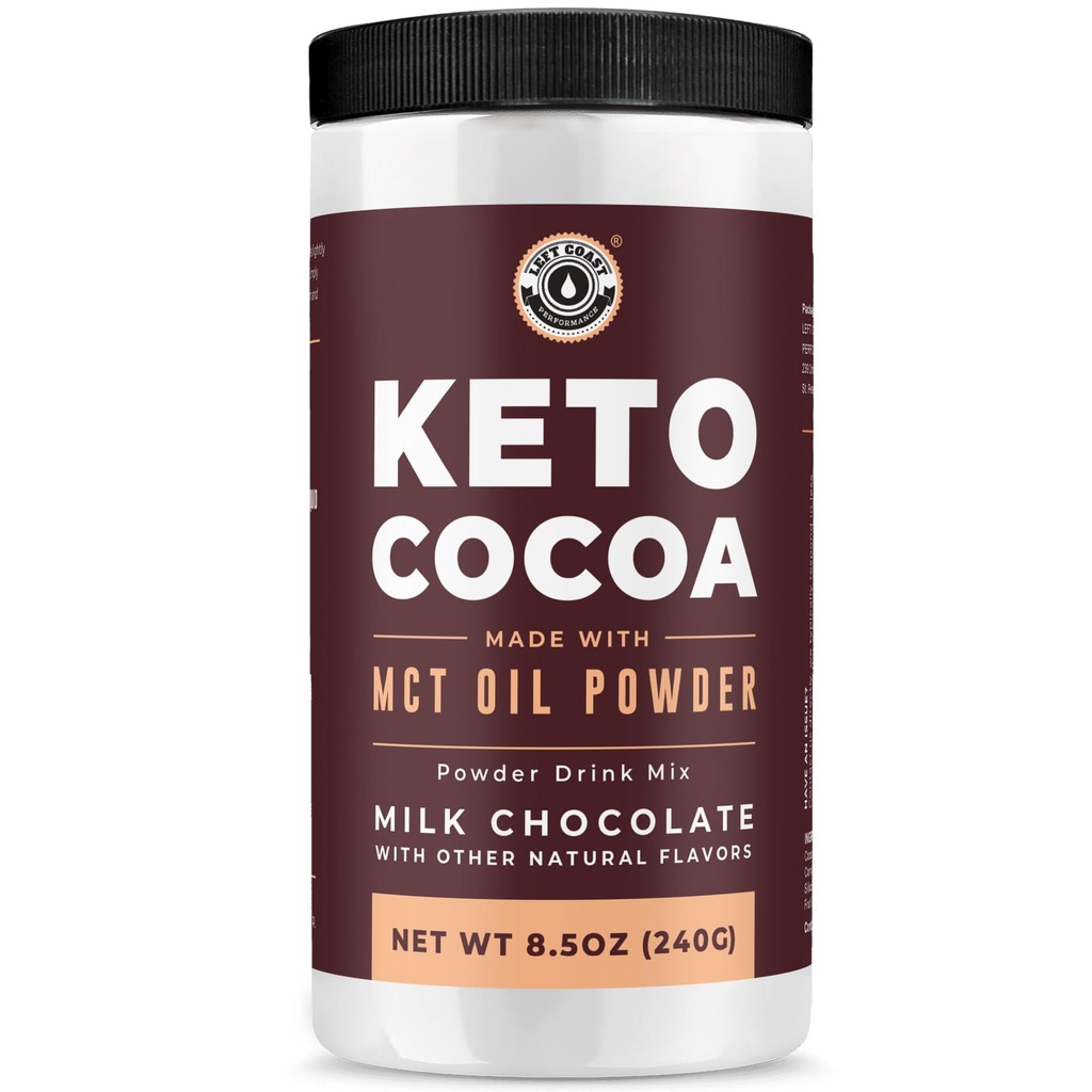Keto Piulita de ciocolata fierbinte praf de bautura amestec - Zahăr fără, carbohidrat scăzut cu proteine și praf de ulei MCT