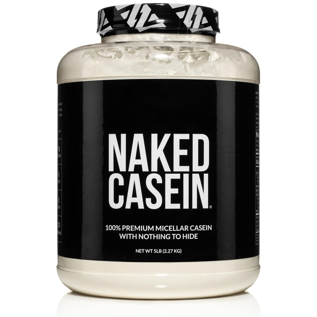Cazeină NAKED - 5Lb Micellar Pulbere de proteine cazeină - vrac, Zero Carb, fără OMG-uri, gluten gratuit, Soy gratuit, Conservativ - Stimularea cresterea musculara - Îmbunătățește recuperarea - 76 Serviri