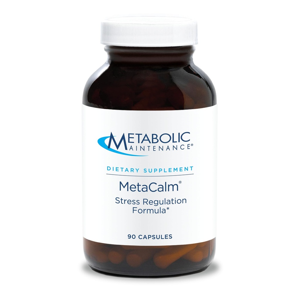 MetaCalm de întreţinere metabolice - GABA L-Theanină Supliment pentru calm, somn, şi suport de stres, vitamina B6, Folat activ, Magneziu & 5-HTP Complex pentru adulţi, bărbaţi şi femei - 90 capsule