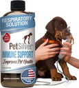 PetSilver Immune Support, Solutie Nebulizator Natural, Promoveaza Sanatatea Respirativa in Pisici & Caini, Alergii, Tratament Sinus & Tuse, Ușor de utilizat, Argint Chelated patentat, Made in the USA, 16 fl oz