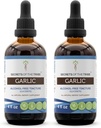 Usturoi Tinctură Extract lichid fără alcool, Usturoi uscat Bulb (2x4 FL OZ)