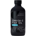 Sports Research® Omega-3 Fish Oil 4685mg - Sursate de Wild Caught Alaska Pollock - Natural Lemon Flavor, MSC Certified Sustainable - 8oz (48 Servings)