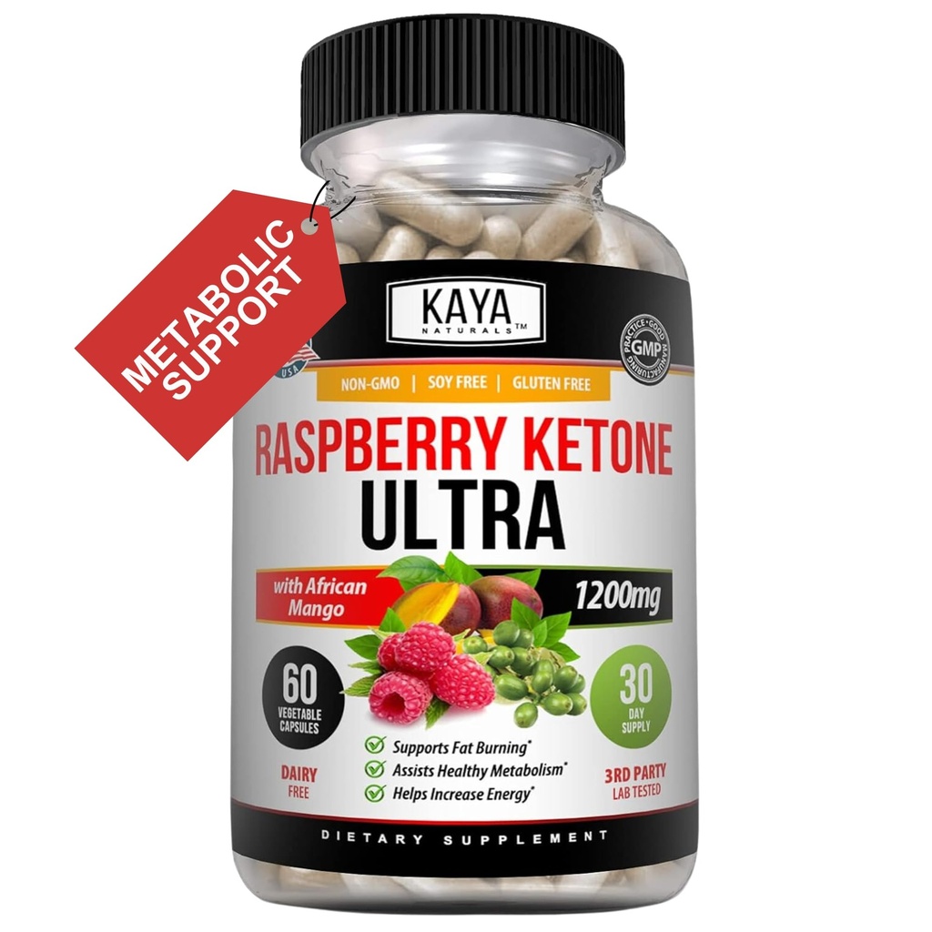 Kaya Naturals Keto Diet Zapberry Cetone - Supliment pierdere în greutate, Controlul apetitului, Boost Metabolism - 60 Conte